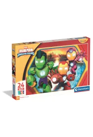 Puzzle 24 el. Maxi SuperColor. Iron Man i Przyjaciele Clementoni