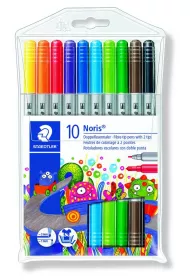 Staedtler Flamastry dwustronne Noris Club, 10 kolor�w 10 szt.