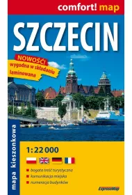 Szczecin plan miasta 1:22 000. Mapa laminowana