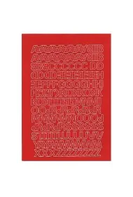 Artdruk Litery samoprzylepne 1 cm 8 arkuszy czerwone