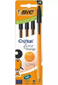 Dugopis Orange Fine Cristal 4szt czarny BIC