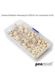Zestaw koralik�w drewnianych 150 element�w Penword