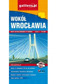 Wok� Wroc�awia, mapa wodoodporna, 1 : 50 000