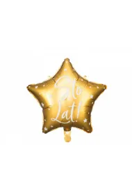PartyDeco Balon foliowy Sto Lat! z�oty 40cm