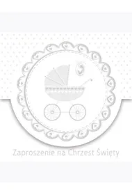Zaproszenie kwadrat ZKW 120x120 Chrzest nr 56257 Dzieci�ce - Baby, Ch�opiec, Dziewczynka, Srebrne, T�oczenie