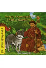 w. Franciszek i wilk z Gubbio - kolorowanka