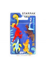 Gumka do mazania 3D puzzle Dino 4 szt Starpak
