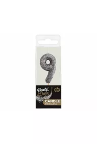 Godan �wieczka na tort cyfra 9 brokatowa 11.5x3.5cm