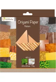 Avenue Mandarine Papier origami Natura 20 x 20 cm 60 kartek