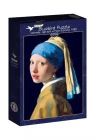 Puzzle 1000 el. Dziewczyna z per��, Vermeer Bluebird Puzzle