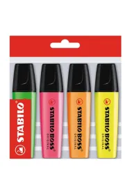 Stabilo Zakre�lacz Boss etui 4 szt.