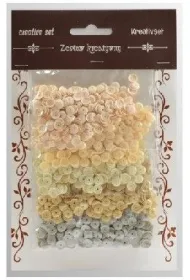 Galeria Hobby Zestaw cekiny kremowych 6mm, 30g