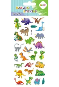 Happy Color Naklejki 3D PUFFY-Funny Dino 9.5x22 cm