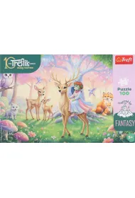 Puzzle 100 element�w Fantasy Zwierz�ta z Magicznego Lasu TREFL 16577 TR