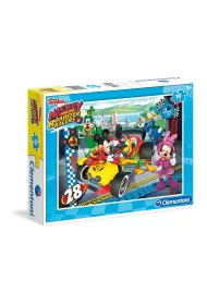 Puzzle 30 el. Supercolor. Mickey i kierowcy teren�wki Clementoni