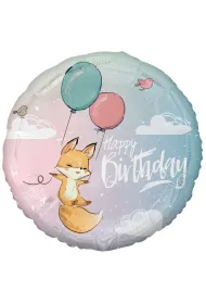 Godan Balon foliowy Lisek Happy Birthday 45cm