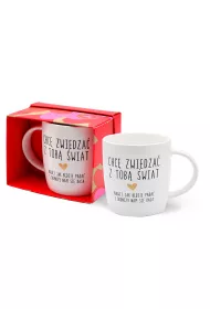 Kukartka Kubek Chc� zwiedza� z Tob� �wiat Walentynki PASSION CARDS TOP-009KUK