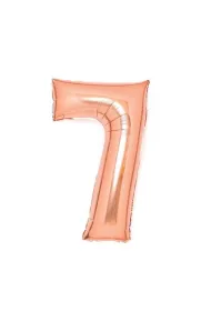 Amscan Balon foliowy cyfra 7 r�owe z�oto 46x66cm