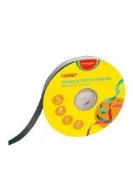 Keyroad Wstka podwjna satynowa czarna 12mm x 22,86m