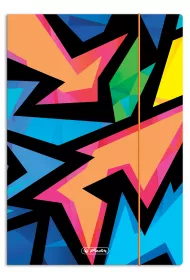 Herlitz Teczka A4 rysunkowa z gumk� Neon Art
