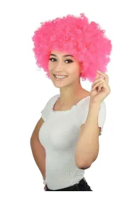 Ozdoba karnawa�owa peruka Afro CCL r�owa Party ARPEX LA1381ROZ