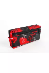 Fandy Pi�rnik z 2 zamkami b�yskawicznymi Jeans czerwony
