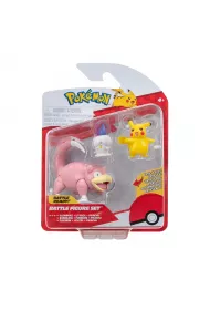 Figurki Bitewne 3 Pak Pikachu, Litwick, Slowpoke, figurki