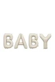 PartyDeco Balon foliowy Baby be�owy 140x43cm