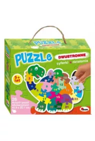 Puzzle dwustronne 26 el. Cyferki dzia�ania Dinozaur Awm
