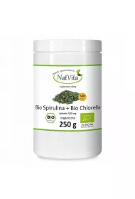 NatVita Spirulina i Chlorella - suplement diety 500 tab. Bio