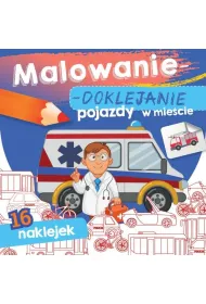 Ksi��eczka 15X15 cm Malowanie-doklejanie. Pojazdy w mie�cie  Naklejki SKRZAT 070927