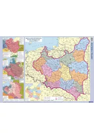 Mapa POLSKI - historyczna -  plansza edukacyjna na �cian� i biurko