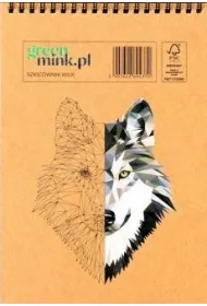 Szkicownik na spirali Wilk