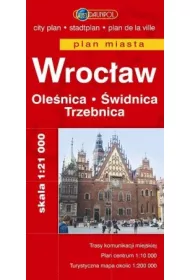 Wroc�aw. Ole�nica. �widnica. Trzebnica. Plan miasta w skali 1:21 000