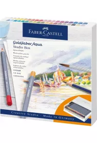 Faber-Castell Kredki Goldfaber Aqua + 2 o��wki + p�dzel 38 kolor�w