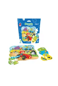 Puzzle w saszetce 49 el. Auta + mini gra Roter Kafer