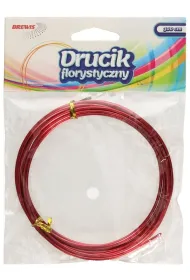 Brewis Druciki florystyczne czerwone 3m x 2 mm