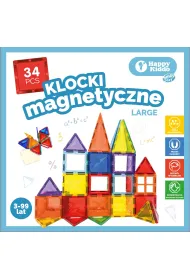 Klocki magnetyczne 34el 18x16x5 Happy Kiddo SMILY PLAY SP85381