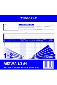Druki samokopiuj�ce faktura vat 2/3 A4 80 kartek