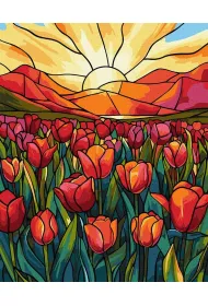 Ideyka Malowanie po numerach - Pole tulipan�w 40x50cm