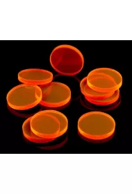 Crafters Znaczniki akrylowe pomara�czowe fluo okr�g�e 22 x 3 mm 10 szt.