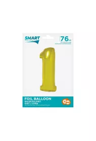 Godan Balon foliowy cyfra 1 z�ota Smart 76cm