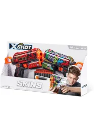 PISTOLET X-SHOT WYRZUTNIA SKINS FLUX 2SZT  STRZALKI ZURU