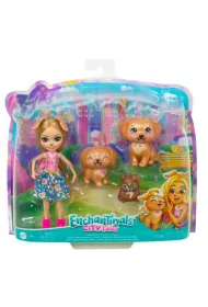 Enchantimals Rodzina Pieski. Retrievery Gerika Golden Retriever. Lalka + figurki HHB85 Mattel