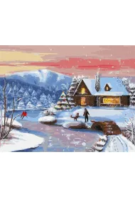 Ideyka Malowanie po numerach - �nie�ny spacer 40x50cm