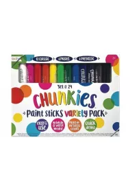Kolorowe Baloniki Farby w kredce Chunkies Paint Sticks 24 szt.