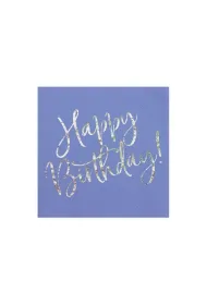 PartyDeco Serwetki Happy Birthday 33x33 cm