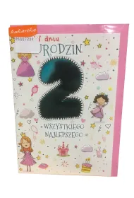 Kukartka Karnet 2 urodziny dziewczynki