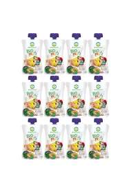 Bio Food Mus �liwkowo-bananowo-jab�kowy zestaw 12 x 90 g Bio