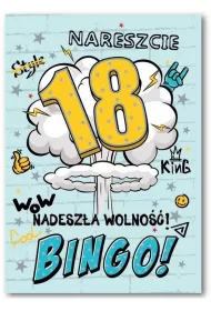 Trend Karnet B6 18 urodziny b��kitno-��ty silver TS182